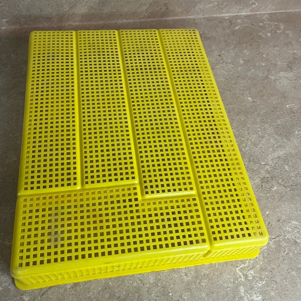 Yellow Plastic Cutlery and Utensil Drawer Organizer